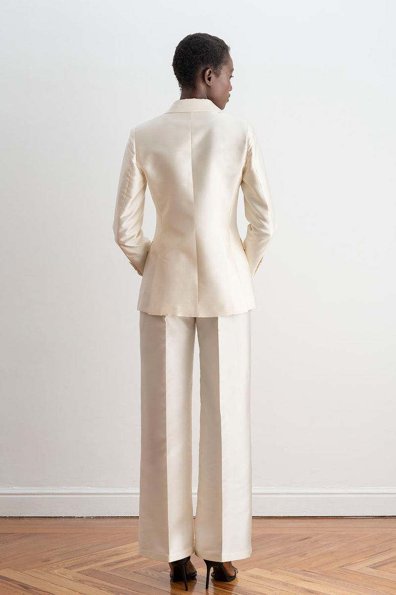 Espalda de la Chaqueta Cruzada Doble Botonadura