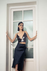 Lookbook de la Falda Pareo Asimétrica Negro