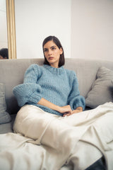 Lookbook del Jersey Oversize Azul