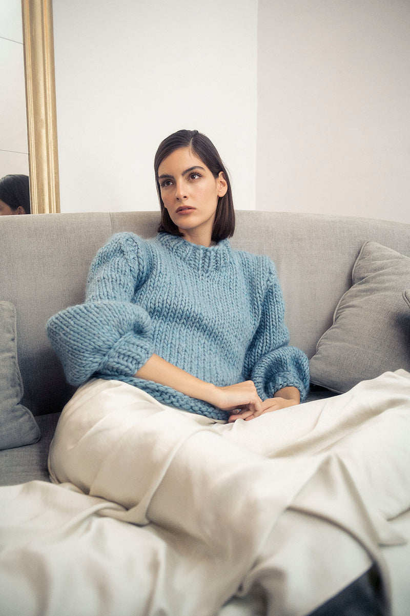 Lookbook del Jersey Oversize Azul