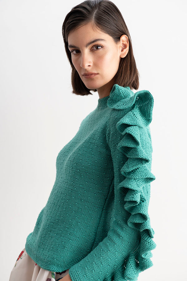 Jersey con Volante en Manga
