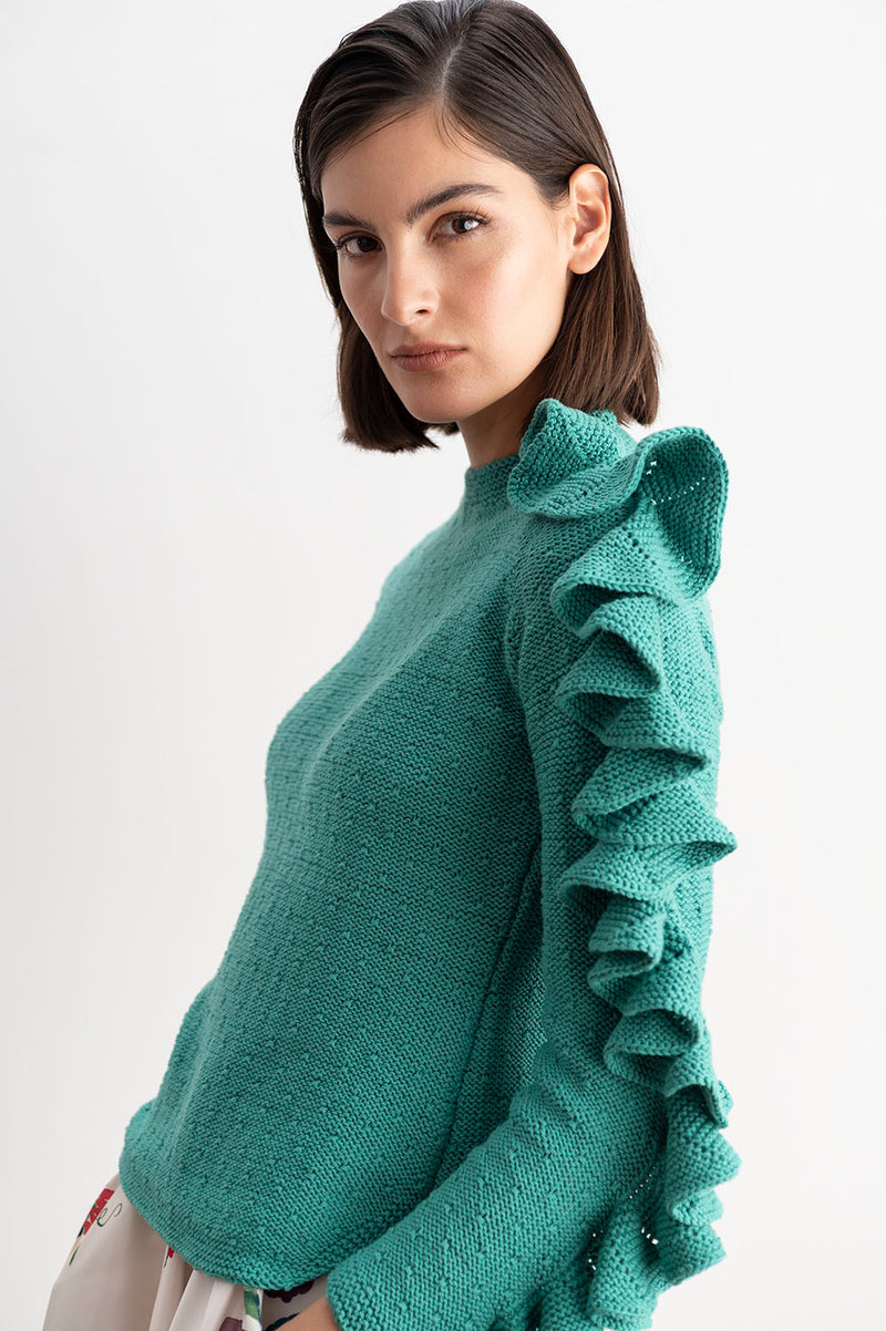 Jersey con Volante en Manga