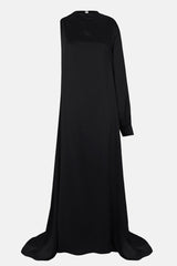 Vestido noche asimétrico negro