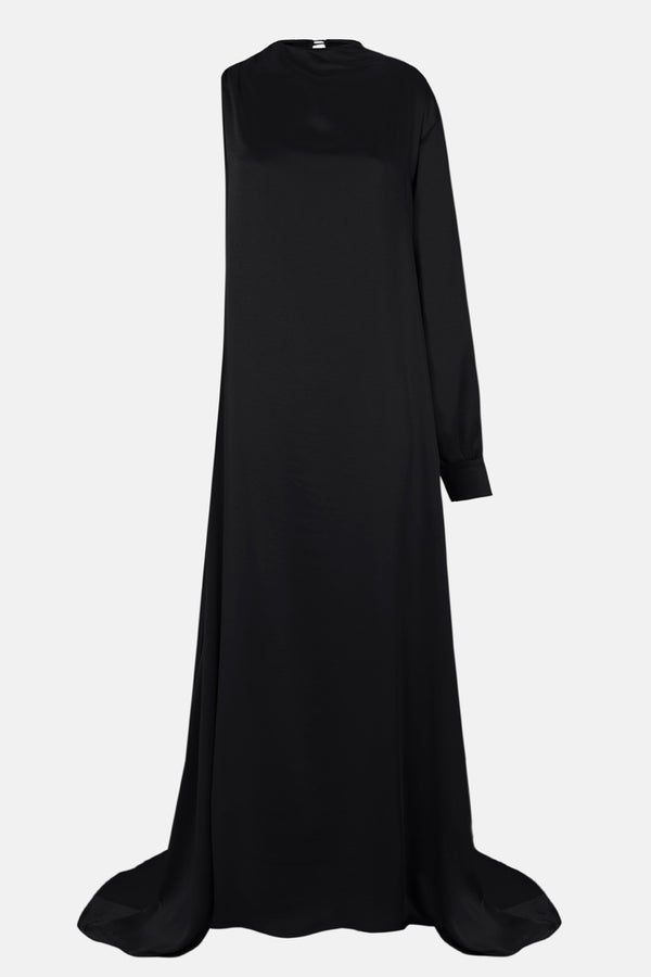 Vestido noche asimétrico negro